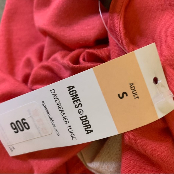 AGNES & DORA Coral and Floral Long Tunic Short Sleeve Spring Summer NEW - Picture 12 of 14